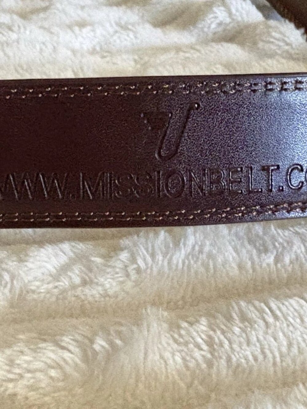 Mission Ratchet Belt Yeah It's Leather Men's Chocolate Brown Belt Size 47” - Picture 3 of 8